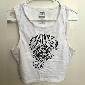 White Vans graphic tank